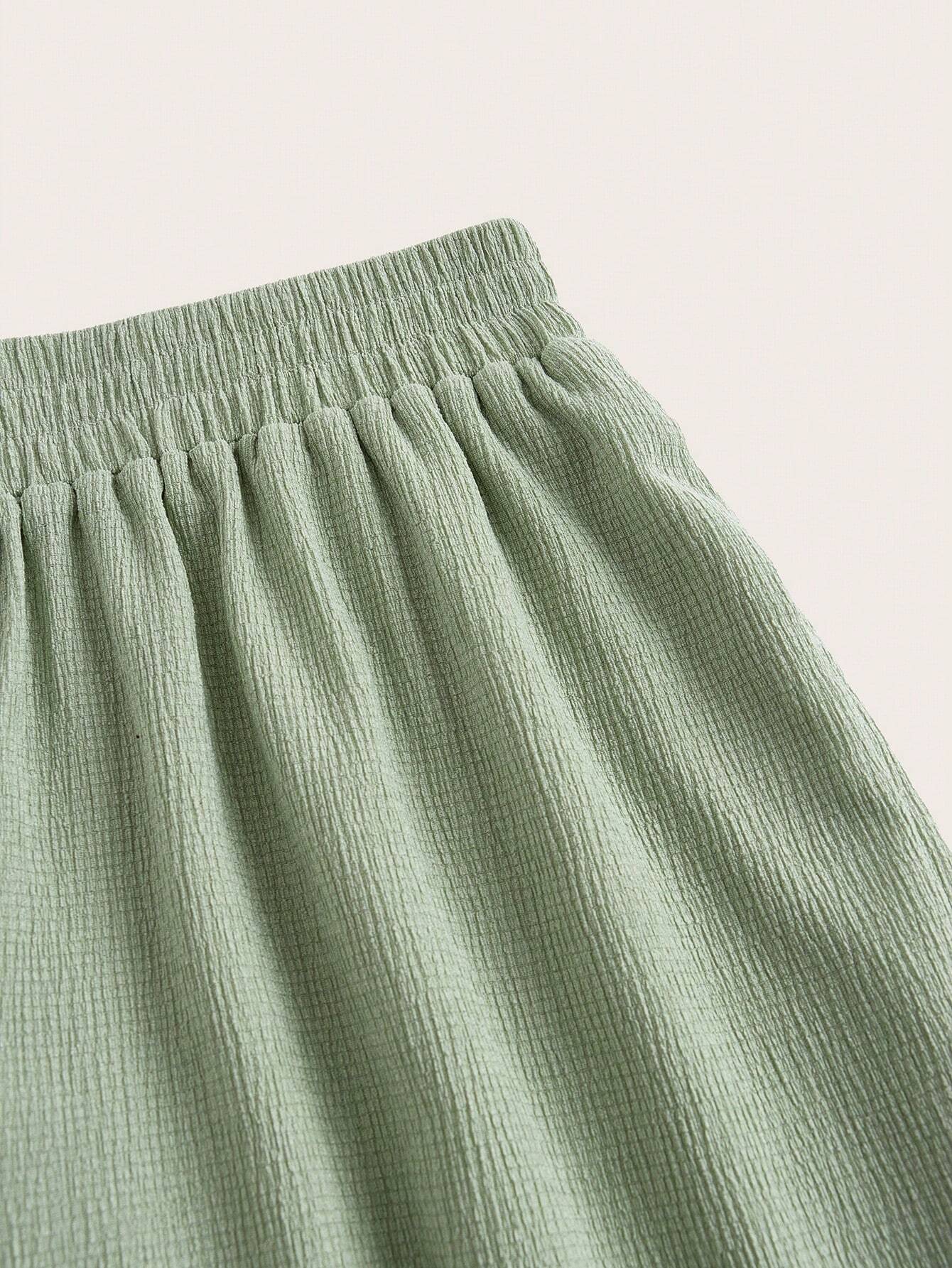 Women's Summer Casual Simple Strapless Top And Wide Leg Pants Two Pieces Set
