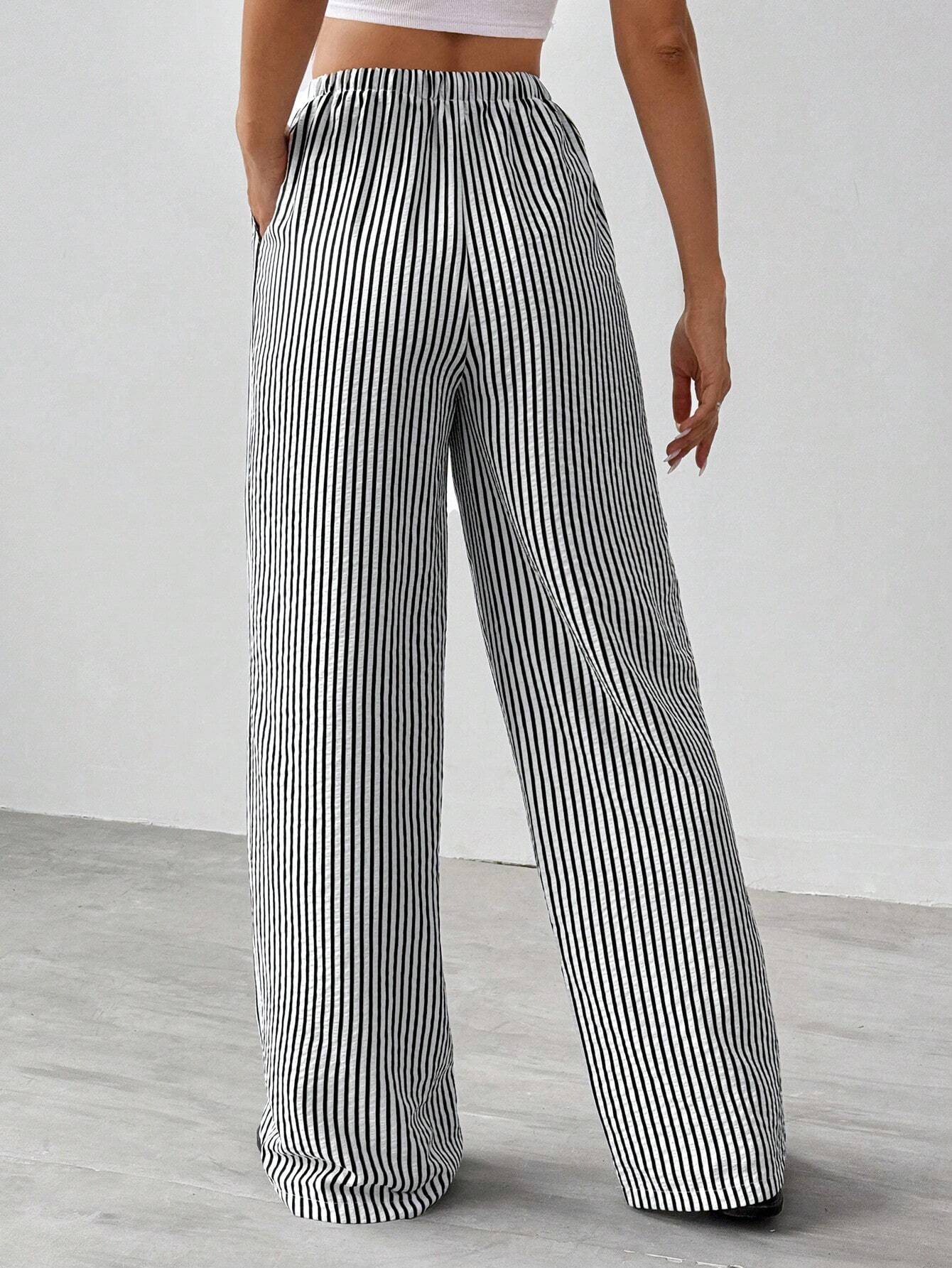 Striped & Printed Casual Daily Wear Women Spring/Summer Long Pants