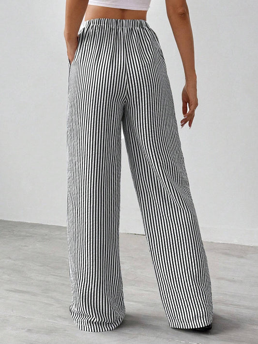 Striped & Printed Casual Daily Wear Women Spring/Summer Long Pants