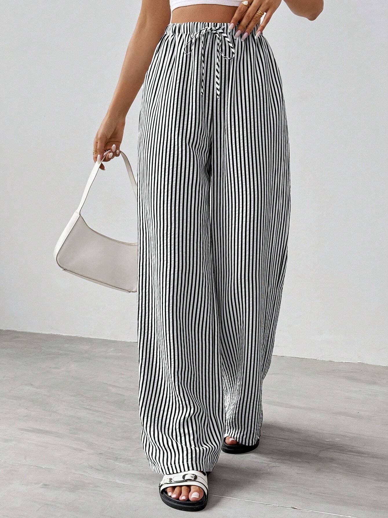 Striped & Printed Casual Daily Wear Women Spring/Summer Long Pants