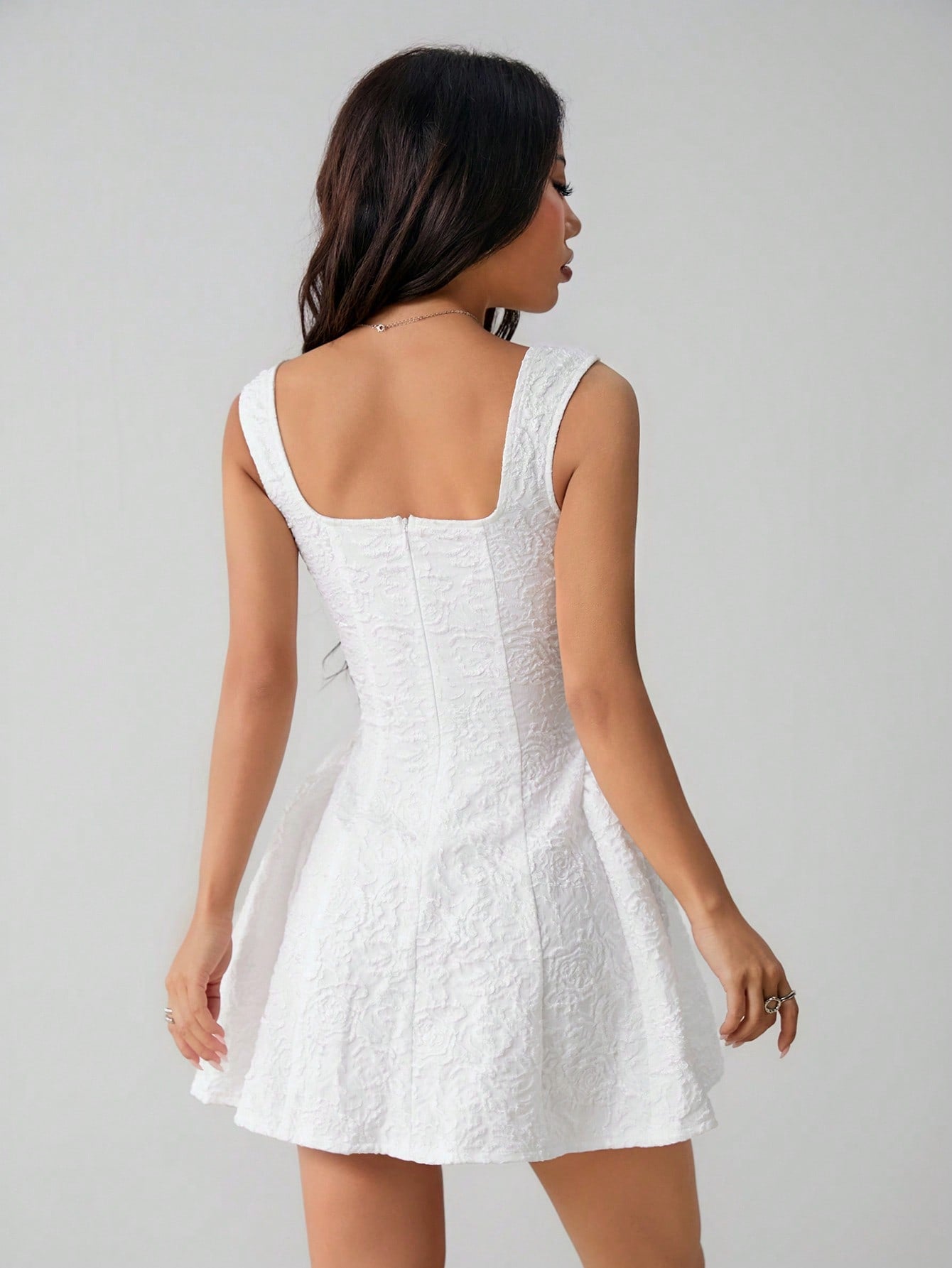 Women's Sleeveless Solid Color White Summer Midi Dress, Simple & Casual For Everyday Wear,Rave Outfits Festival,Summer Dresses For Women,White Dresses For Women