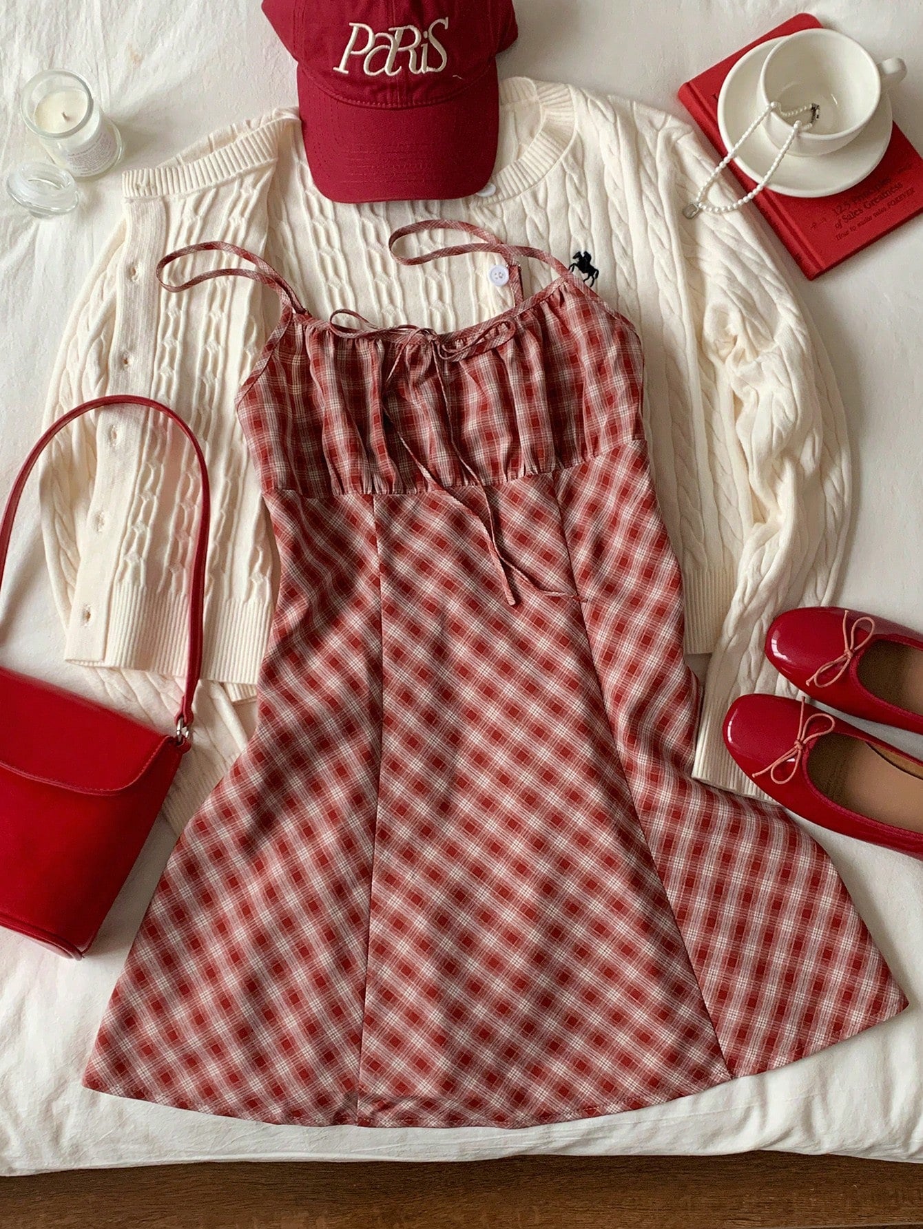 Fashionable Sexy Red Plaid Mini Dress For Women Winter Clothes For Women  Christmas New Year Women Elegant