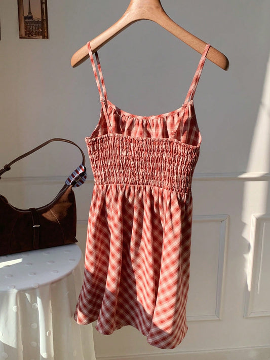 Fashionable Sexy Red Plaid Mini Dress For Women Winter Clothes For Women  Christmas New Year Women Elegant