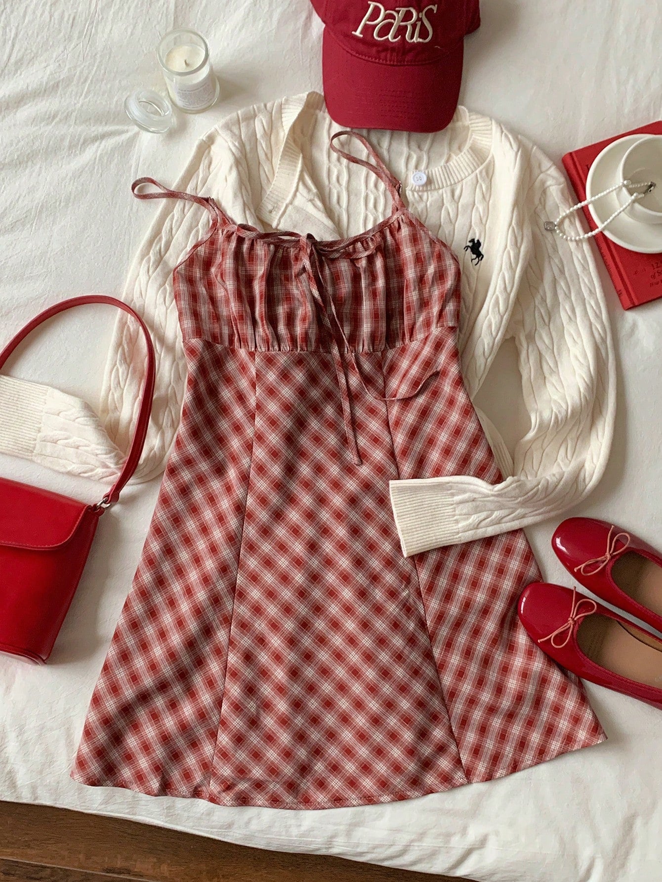 Fashionable Sexy Red Plaid Mini Dress For Women Winter Clothes For Women  Christmas New Year Women Elegant