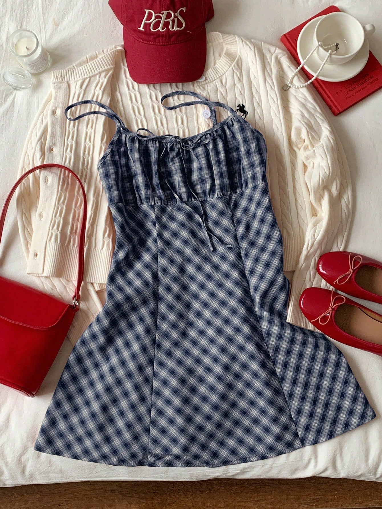 Fashionable Sexy Red Plaid Mini Dress For Women Winter Clothes For Women  Christmas New Year Women Elegant
