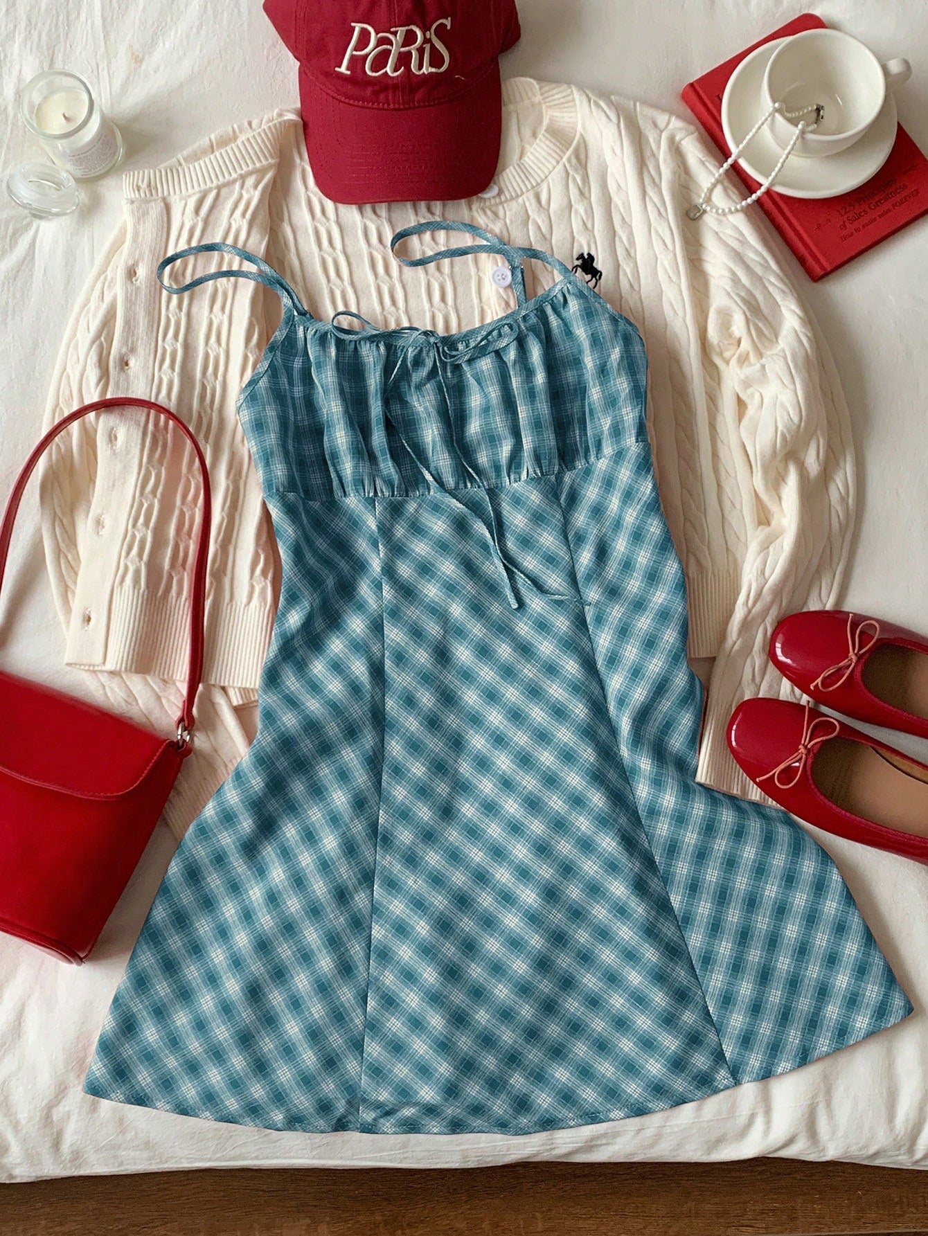 Fashionable Sexy Red Plaid Mini Dress For Women Winter Clothes For Women  Christmas New Year Women Elegant